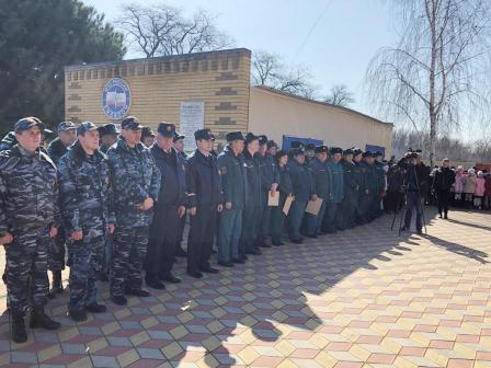 Тбилисские пожарные приняли участие в эстафете передачи пожарного ствола